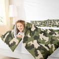 thumbnail image 4 of Feelyou Initial Y Full Size Comforter Sets, Green Camouflage, Camo Bedding Sets, 3pcs, 4 of 8