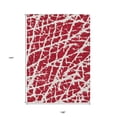 thumbnail image 3 of HomeRoots 559323 9 x 12 ft. Red & White Abstract Washable Non Skid Indoor Outdoor Rectangle Machine Woven Area Rug, 3 of 3