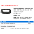 thumbnail image 2 of Rear Tailgate Handle - Compatible with 2005 - 2007 Chevy Silverado 1500 2006, 2 of 2