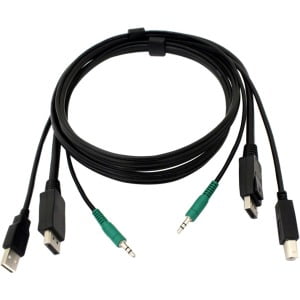 Black Box Kvm Cpu - Black Box SKVMCBL-DP-06 6ft Secure DisplayPort KVM Cable