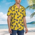 thumbnail image 5 of Haiem Summer Pineapple Printed Hawaiian Shirt for Men - Men’s Casual Beach Summer Shirts - Stretch Fabric with Modern Fit-Small, 5 of 9