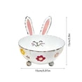 thumbnail image 2 of White Easter Bunny Shaped Decorative Candy Bowl For Storage Holiday Spring Home Decor Centerpiece Kitchen Table Mantel Shelf Festive Design, 2 of 6