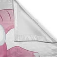 thumbnail image 3 of Ambesonne Animal Cartoon Kitchen Curtains, Pinkish Funny Tusk, 55"x39", White and Pink, 3 of 3