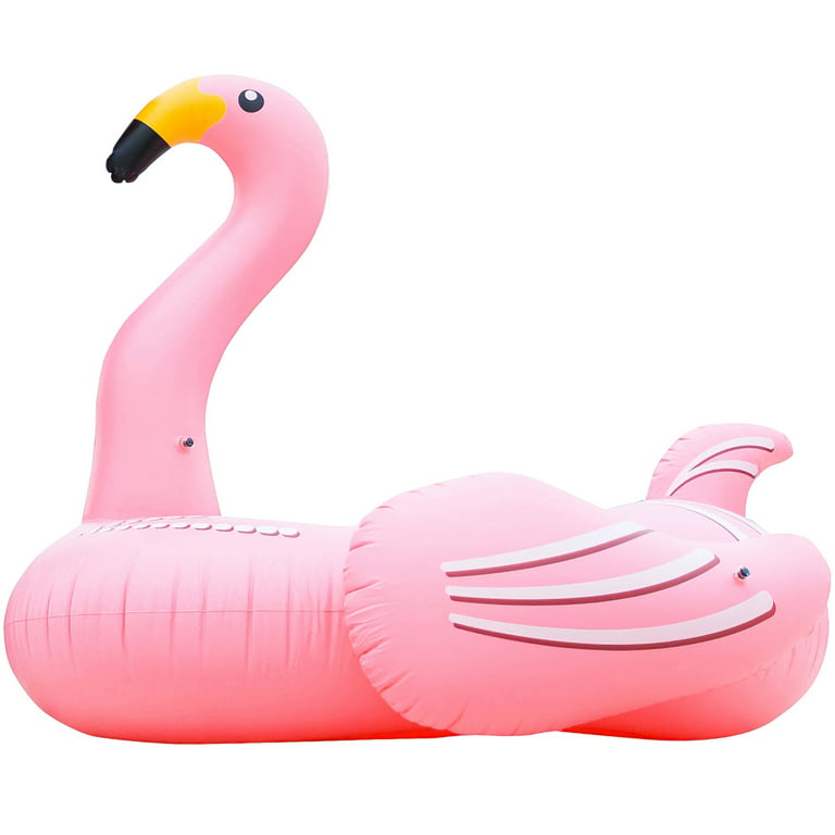 YOMYM Giant Inflatable Flamingo Pool Float, Swimming Pool Floatie Lounge  Floating Raft Party Decorations Toys for Adults Kids 