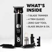 The Beard Club T Blade Trimmer, Adjustable Beard Trimmer for Men with 4 Lengths, Beard Edger Clippers, Waterproof Rechargeable Electric Shaver