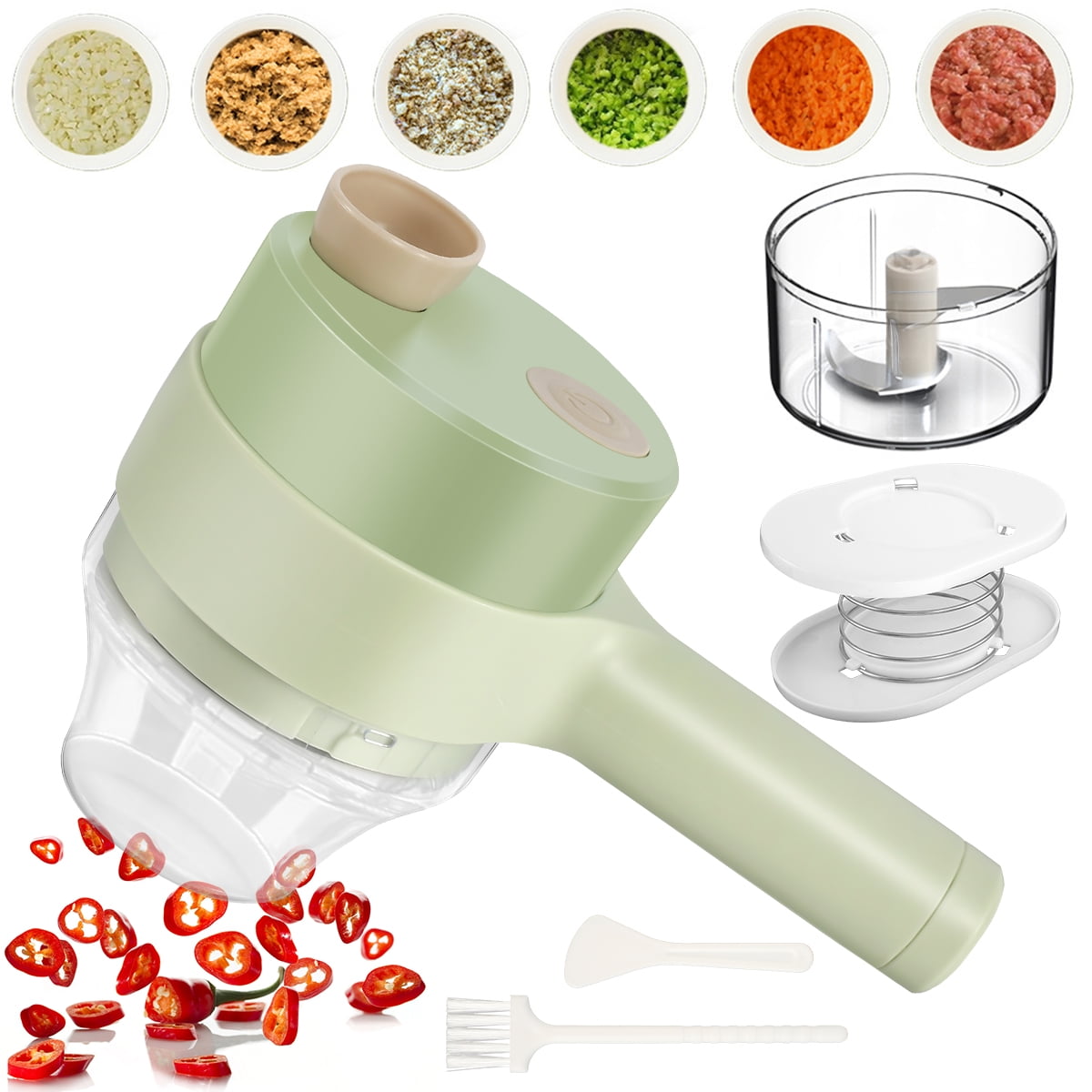 Vegetable Cutter Set，Electric Garlic Chopper , Mini Handheld Food Chopper  for Salad Onion Veggie Meat Pepper Chili Celery Ginger - AliExpress