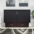 thumbnail image 6 of AFI Monroe Queen Solid Wood Murphy Bed Chest with 6" Mattress, Drawer & Charger, Espresso, 6 of 22