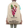 thumbnail image 4 of Printtoo 2 Pcs Large Santa Sacks With Drawstring Canvas Xmas Gifts Bags For Kids Christmas 27x20 Inch, 4 of 9