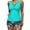 Light Blue, variant on Kukoosong Two Piece Tankini Swimsuits for Women, Plus Size Women's Tankini Flowy Swimdress, Tummy Control Bathing Suit with Shorts Athletic Swimwear