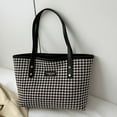 thumbnail image 3 of GASTROPOD Checkered Tote Bag for Women Large Plaid Top Handle Weekender Shopping Travel Handbags Shoulder Purse Large Tote Bags for Women, 3 of 7