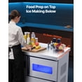 thumbnail image 3 of VEVOR Commercial Ice Maker Machine, 132 lbs/24H Stainless Steel Ice Machine with Worktop, 30 lbs Storage & 70 Cubes/Cycle, 3 of 9