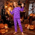 thumbnail image 2 of Halloween Family Matching Pajamas Sets, Halloween Family Spooky Loungewear Indoor, Pumpkin Ghost Holiday PJS Sleepwear, Seasonal Halloween Party Family for Home Relaxing Casual Daily Wear, 2 of 7