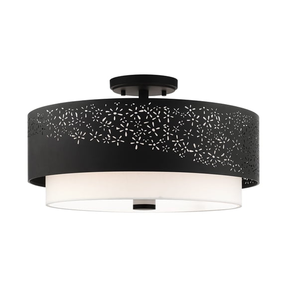 Livex Lighting - Noria - 4 Light Semi-Flush Mount in Modern Style - 20 Inches
