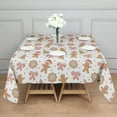 thumbnail image 3 of White Christmas Gingerbread Man Pattern Square Tablecloth,Waterproof Square Table Cover,Wipeable Spillproof Washable Table Cover for Home Kitchen Party Decor 60"x60"(152x152cm), 3 of 6