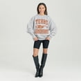thumbnail image 3 of Women's Gameday Couture Ash Texas Longhorns Oversized Pennant Pride Premium Fleece Sweatshirt, 3 of 3
