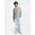 thumbnail image 2 of No Boundaries Marled Cotton Crewneck Pullover Sweater, Midweight, Men's & Big Men's, 2 of 5