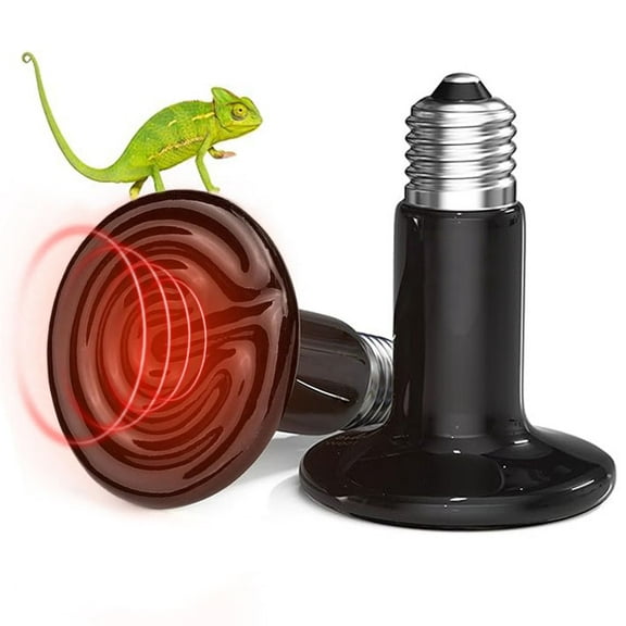 Emlimny 2 Pack 150W Ceramic Heat Emitter, No Light Emitting Heat Lamp Reptile Heat Bulbs, Ceramic Heat Lamp for Reptiles, Amphibian, Chicken, Dog, Cat
