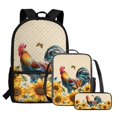 thumbnail image 3 of KUIFORTI Rooster Sunflower Print Kids Backpack Combo Set 3Pcs, Lightweight Boys Girls Teens Preppy Schoolbag Set with Lunch Bag Pen Case Stationery Organizer for School, 3 of 7