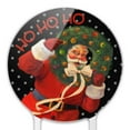 thumbnail image 3 of Acrylic Christmas Holiday Santa Ho Ho Ho Wreath Cake Topper Party Decoration for Wedding Anniversary Birthday Graduation, 3 of 7