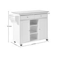 thumbnail image 5 of Acme Tullarick Kitchen Cart in Stainless Steel & White Finish 47"L x 18"W x 34"H, 5 of 6