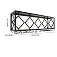 thumbnail image 2 of Fichiouy Wine Rack Bar Floating Shelves Wall-Mounted Iron Glass Holder Storage Organizer, 2 of 8