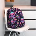 thumbnail image 5 of Pofeuu cartoon Skull rainbow space Print Laptop Backpack Travel Canvas Backpack for School Lightweight and Comfortable Backpack College Backpack Schoolbag, 5 of 6