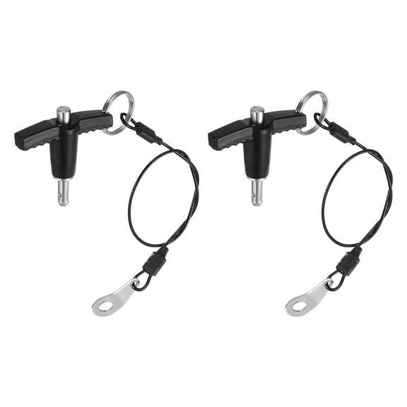 Uxcell 2Pack T Handle Lock Pins, 5mm x 10mm Usage Length Stainless Steel Push-Button Quick Release Pin