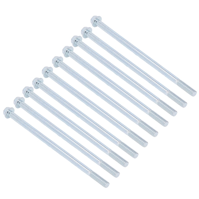 Half Thread 10 Pcs Half Thread Fine Thread Carbon Steel Sturdy Lengthened Hex Half Tooth