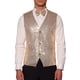 thumbnail image 1 of Conjunto de chaleco de lentejuelas brillantes INSPIRE CHIC para hombres con corbata de moño 2XL Champagne, 1 of 5