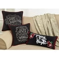thumbnail image 4 of Fennco Styles Tableau Noir Collection Farmhouse Typography Stitched Pillow and Case – Black Deorcative Pillow and Case for Couch, Living Room and Holiday Décor, 4 of 10