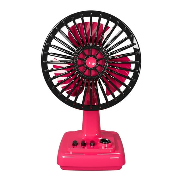 Retro Desk Fan With Mirror Finish 3 Wind Mode USB Charging Miniature Alloy Desktop Cooling Fan
