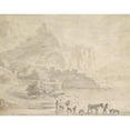 thumbnail image 2 of Karel Dujardin 18x15 Gold Ornate Wood Frame and Double Matted Museum Art Print Titled - Cattle and Shepherds in a Southern Mountainous Landscape (Mid-17th Century), 2 of 4