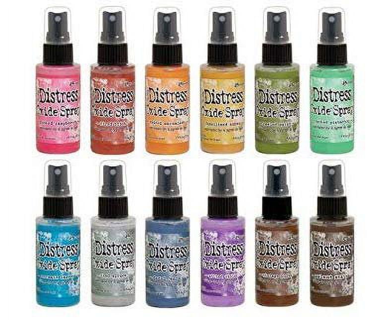 MEGA Oxide Bundle - Complete 2019 Tim Holtz Distress Oxide Collection of 60 Sprays with Bonus PTP Blending Sticks - Includes Newest Releases!
