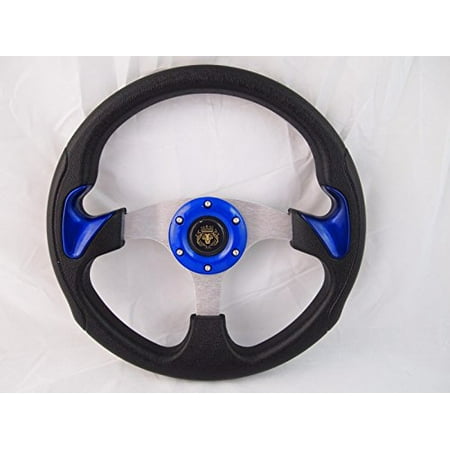 New World Motoring Blue Steering Wheel with Adapter for RZR 570 800 900 (Best Rzr 800 Exhaust)