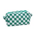 thumbnail image 1 of Bolsa de maquillaje Bolsa de maquillaje a cuadros Bolsa de maquillaje verde rosa Bolsa de maquillaje de viaje Bolsa organizadora, 1 of 5