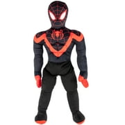 Spider-Man Miles Morales Kids Bedding Plush Cuddle and Decorative Pillow Buddy, Microfiber, Black, Marvel