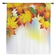 Autumn Colorful Leaves Sheer Curtains Bedroom Voile Curtain Living Room