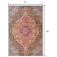 thumbnail image 3 of 2â€™ x 20â€™ Rustic Orange Medallion Runner Rug, 3 of 8