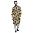 thumbnail image 1 of Atasi Printed Long Sleeve Kurta For Men Mandarin Collar Ethnic Long Kurta For Boys, 1 of 1