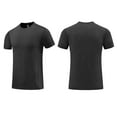thumbnail image 3 of Xunlbb Men's Shirts T-Shirt for Men Solid Color Summer Breathable Mesh Elastic Slim Comfortable Sport Casual Short Sleeved Round Neck Shirts on Clearance, M-4XL, 3 of 3