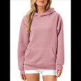 thumbnail image 1 of Sudadera con Capucha para Mujer, de Forro Extragrande, de Larga, Cómoda e Informal, Estilo Otoño 2025, Y2K Rosa L, 1 of 8