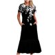 thumbnail image 1 of Vestido de Manga Corta para Mujeres Vestido de Verano de Cuello Redondo Impreso, Poliéster de Tamaño Verdadero Diario Y Vestido de Fiesta, 1 of 4