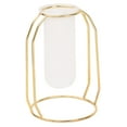 thumbnail image 3 of FUTUREORYY Golden Glass Vase With Metal Frame 1Set For Minimalist Home Decor, 3 of 8