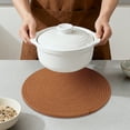 thumbnail image 4 of Unique Bargains 4Pcs Round Woven Table Placemats Caramel 13x13inch, 4 of 5