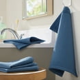 thumbnail image 3 of TOWN & COUNTRY BASICS 4-Piece Waffle Woven Terry Stripe Washcloth Set, 13"x13", 100% Cotton, Quick Dry, Blue, 3 of 8