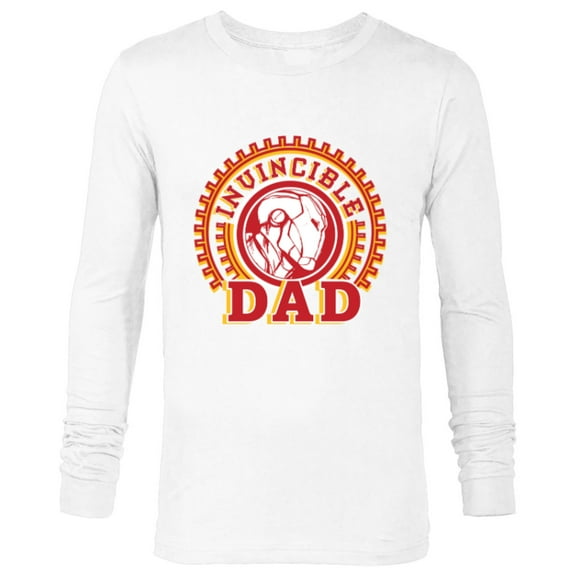 Marvel Iron Man Invincible Dad Father’s Day - Long Sleeve T-Shirt for Men - Customized-White