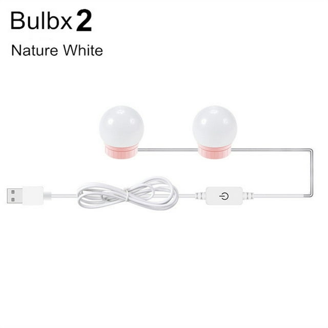 LED Makeup Mirror Light for Dressing Table Stepless Dimmable Wall Lamp USB Buttom 6 10 14Bulbs Lights ,Widely Use