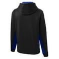 thumbnail image 6 of Sport-Tek Sport Wick Fleece Colorblock Hooded Pullover-XS (Black/ True Royal), 6 of 6