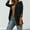 Black, variant on Blazers for Women Women's Autumn Solid Color Flip Tie Button Long Sleeved Suit Jacket Blazers for Women Business Casual Work Office Suit Jackets Green M
