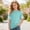 Mint Green, variant on Girls Striped Long Sleeve Tee Soft Casual Blend Comfort Fit Top For Everyday Play School Wear Short Sleeve Shirt for Girls Tees Kids Tshirts Clothes Summer Tops T-Shirt